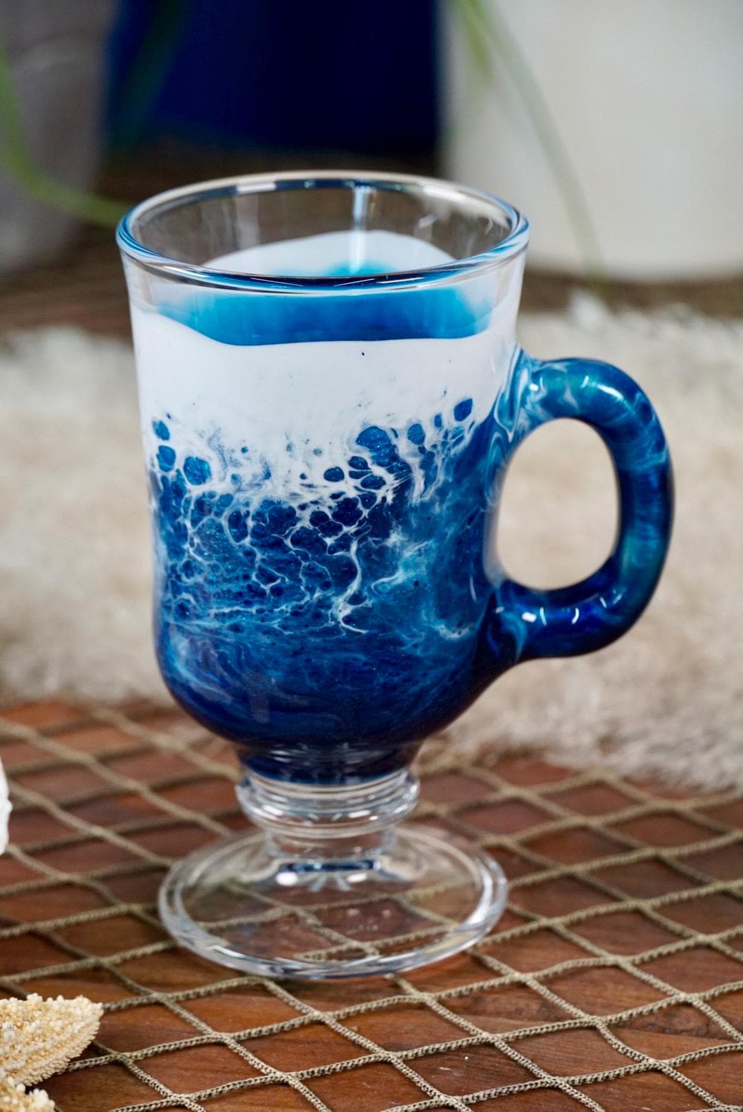 Ocean Waves Irish Mug Coffee Glasses | Coastal Decor
