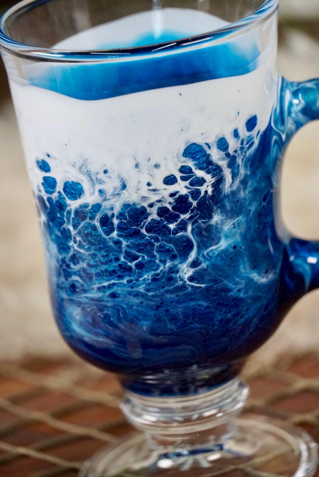 Ocean Waves Irish Mug Coffee Glasses | Coastal Decor