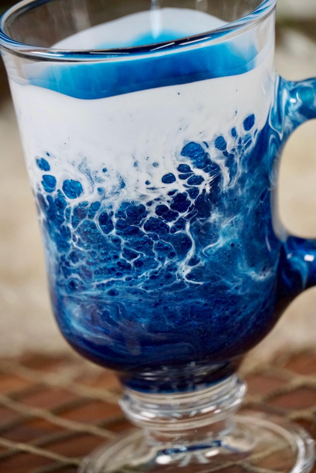 Ocean Waves Irish Mug Coffee Glasses | Coastal Decor