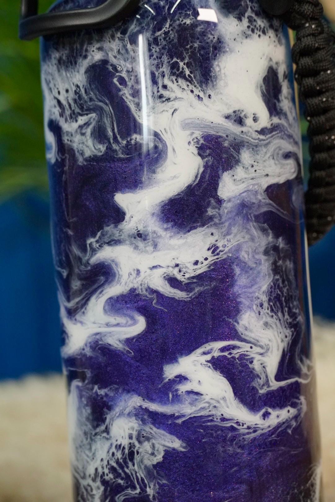 Purple Waves Insulated Water Bottle Thermos Sports Bottle