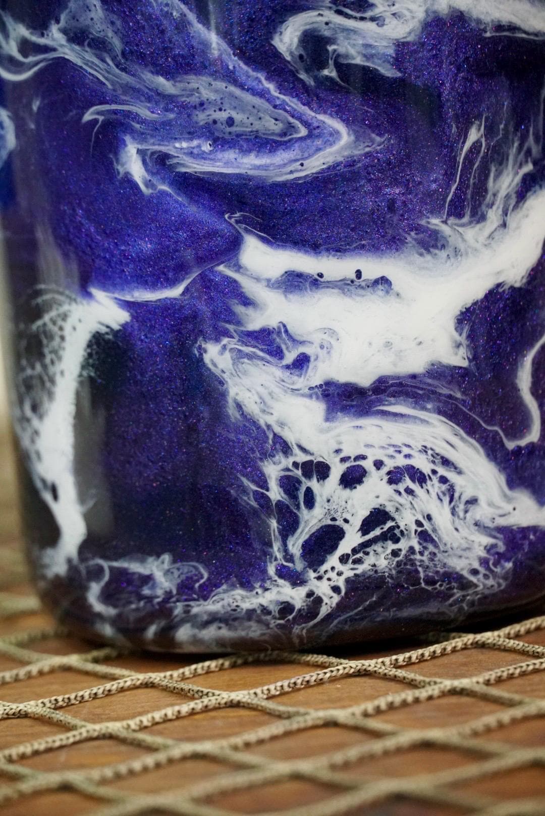 Purple Waves Insulated Water Bottle Thermos Sports Bottle