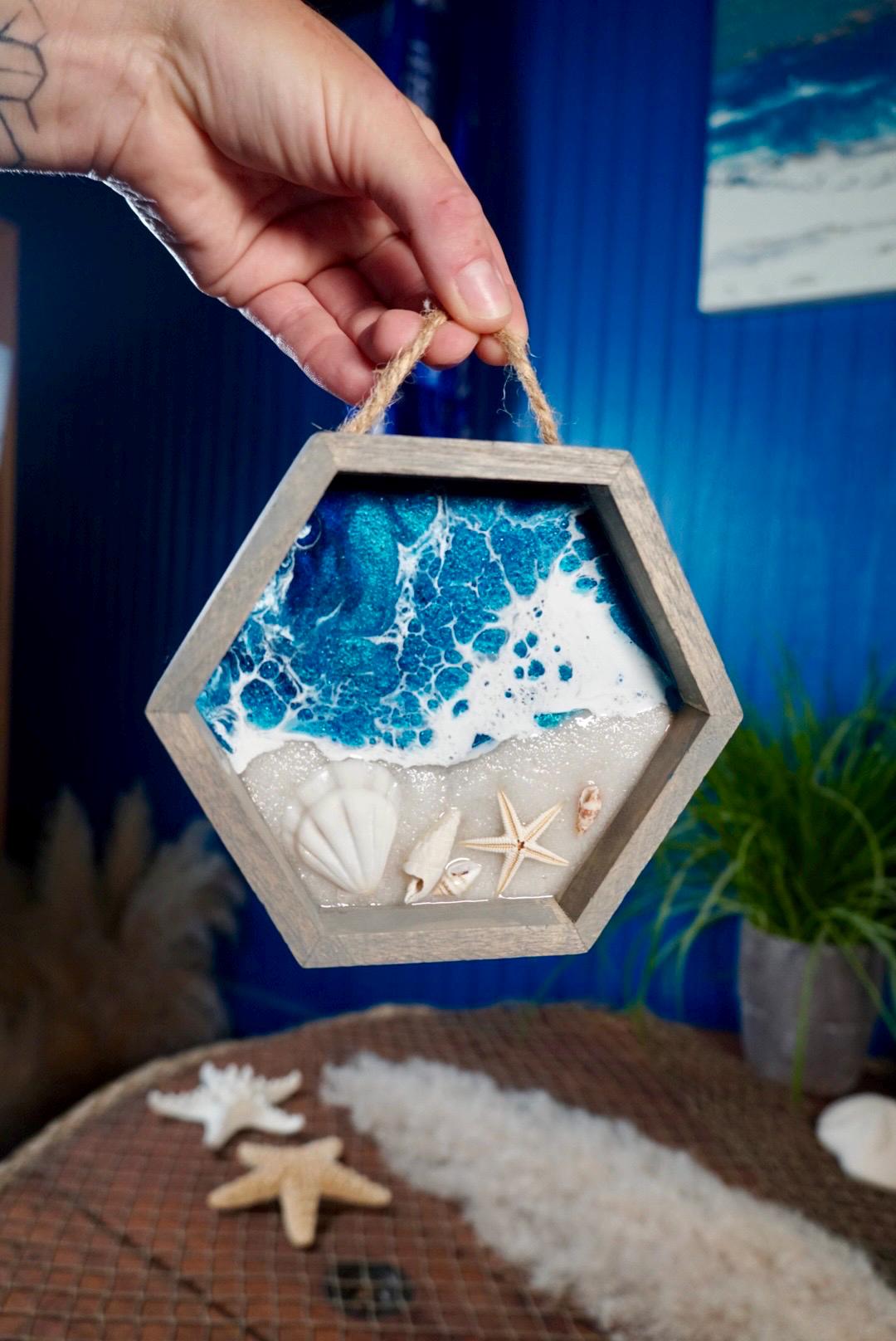 Ocean Waves And Sea Shell Seascape Wall Art