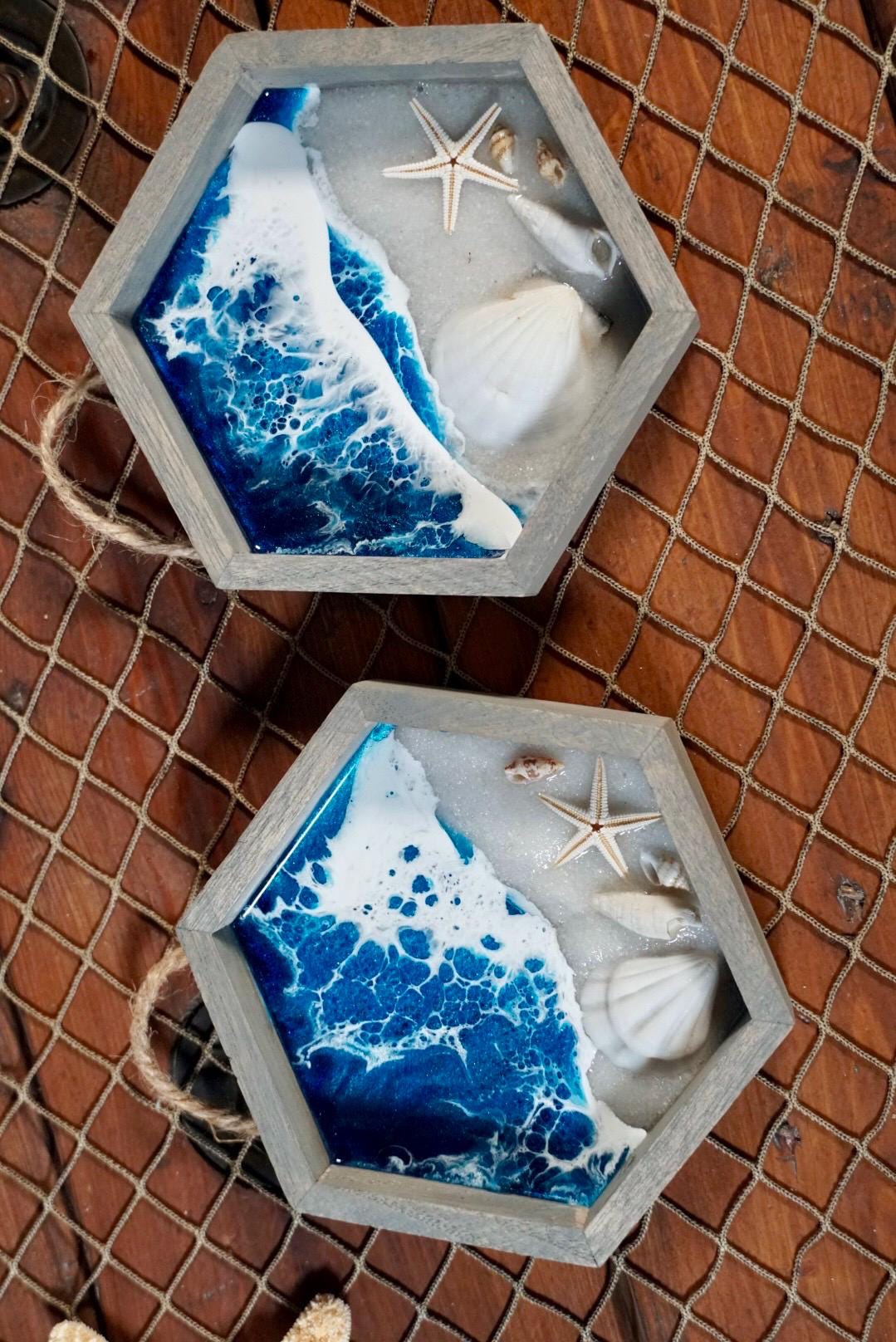 Ocean Waves And Sea Shell Seascape Wall Art