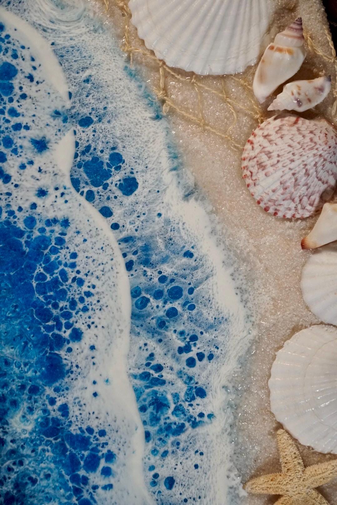 Ocean Waves and Sea Shell Tropical Wall Art
