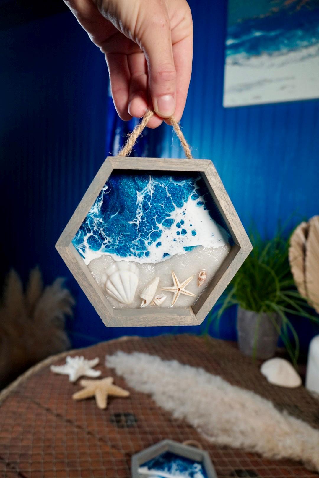Ocean Waves And Sea Shell Seascape Wall Art