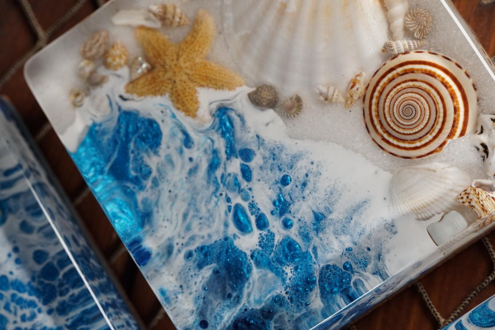 Ocean Waves Sea Scape Coasters set of 4