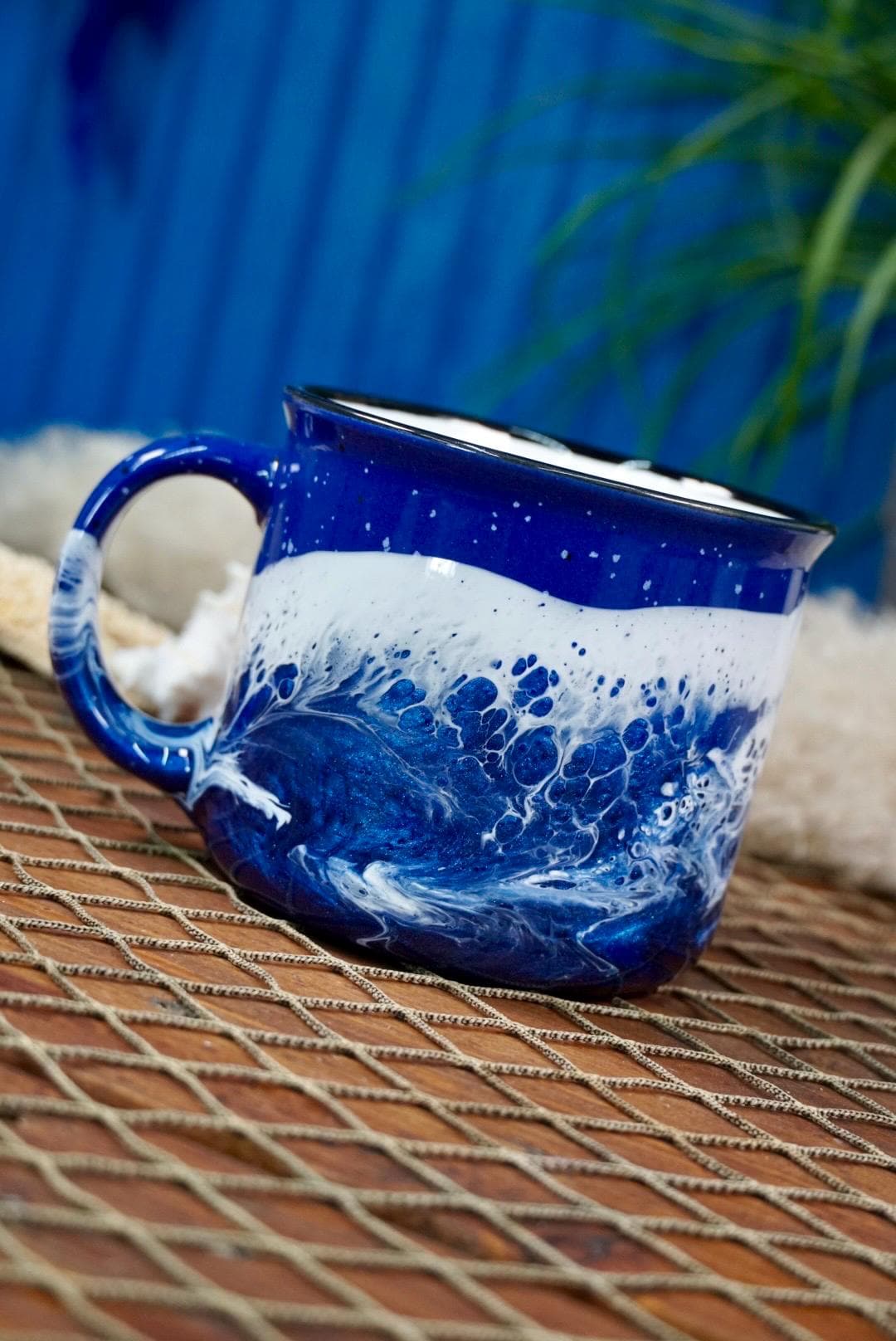 Ocean Waves Ceramic Campfire Coffee Mug