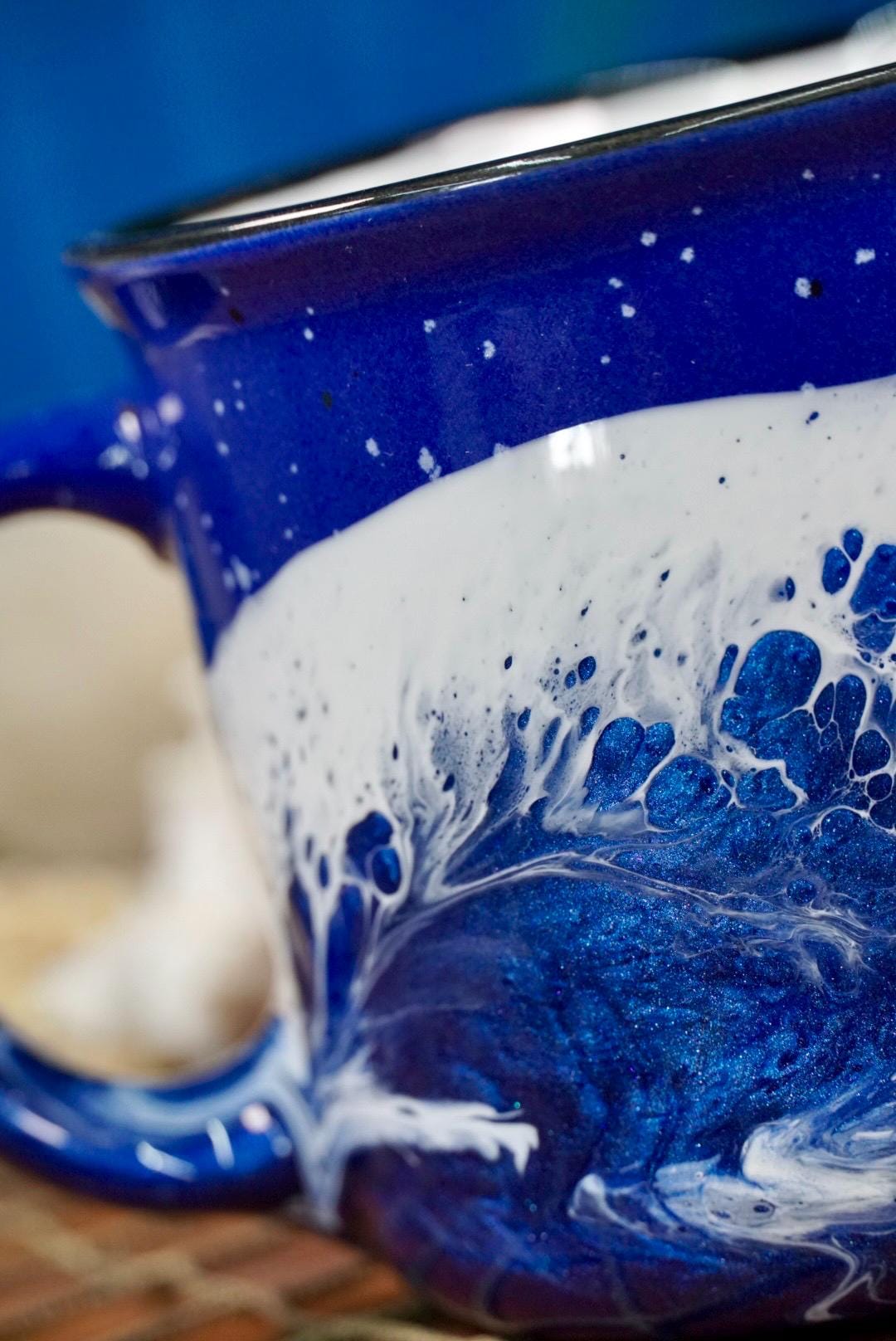 Ocean Waves Ceramic Campfire Coffee Mug