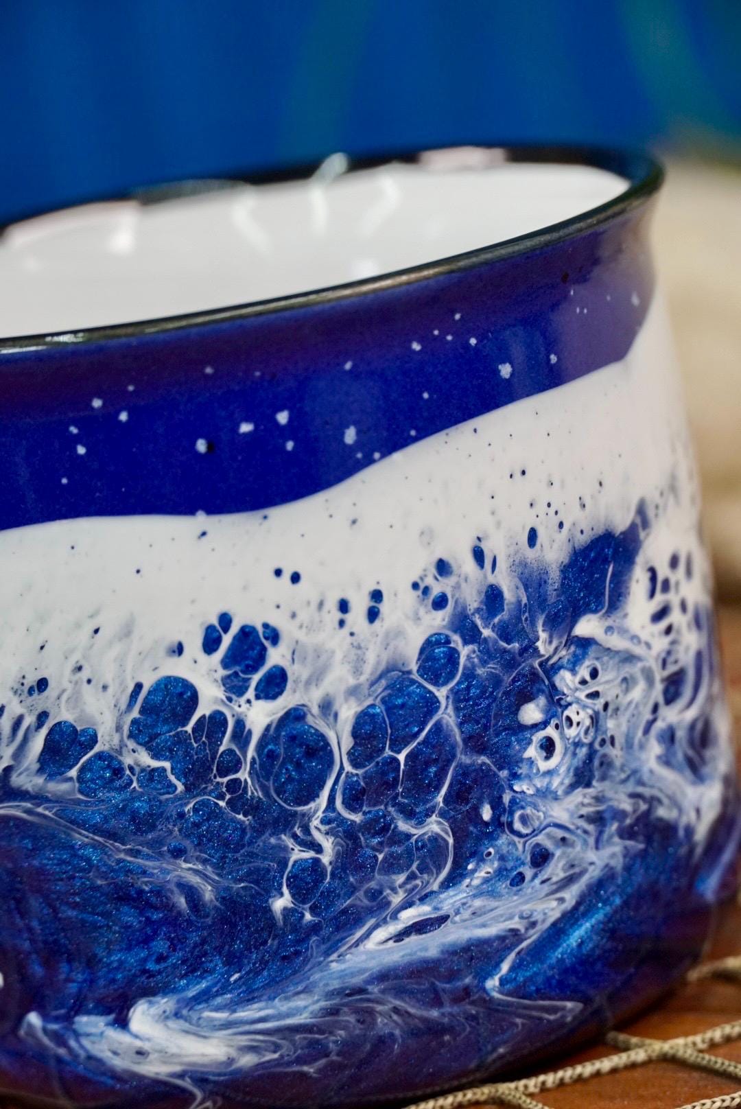 Ocean Waves Ceramic Campfire Coffee Mug