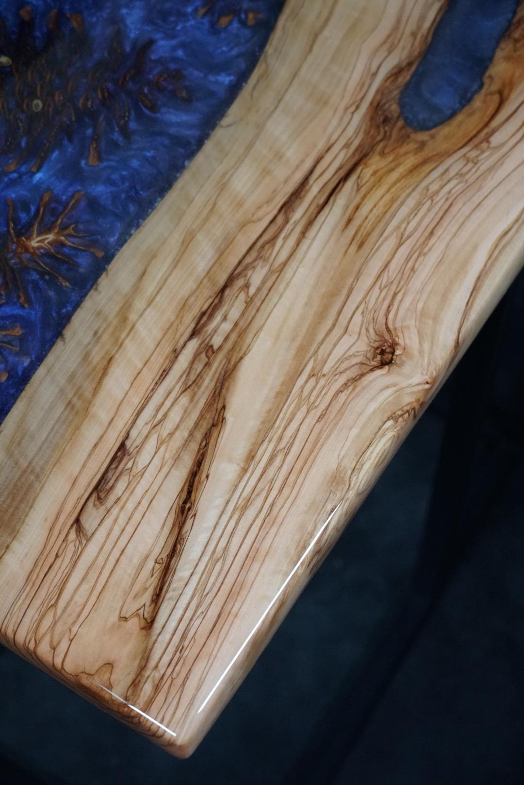 Purple Pinecone | Epoxy Resin Side Table, End Table, C-Table
