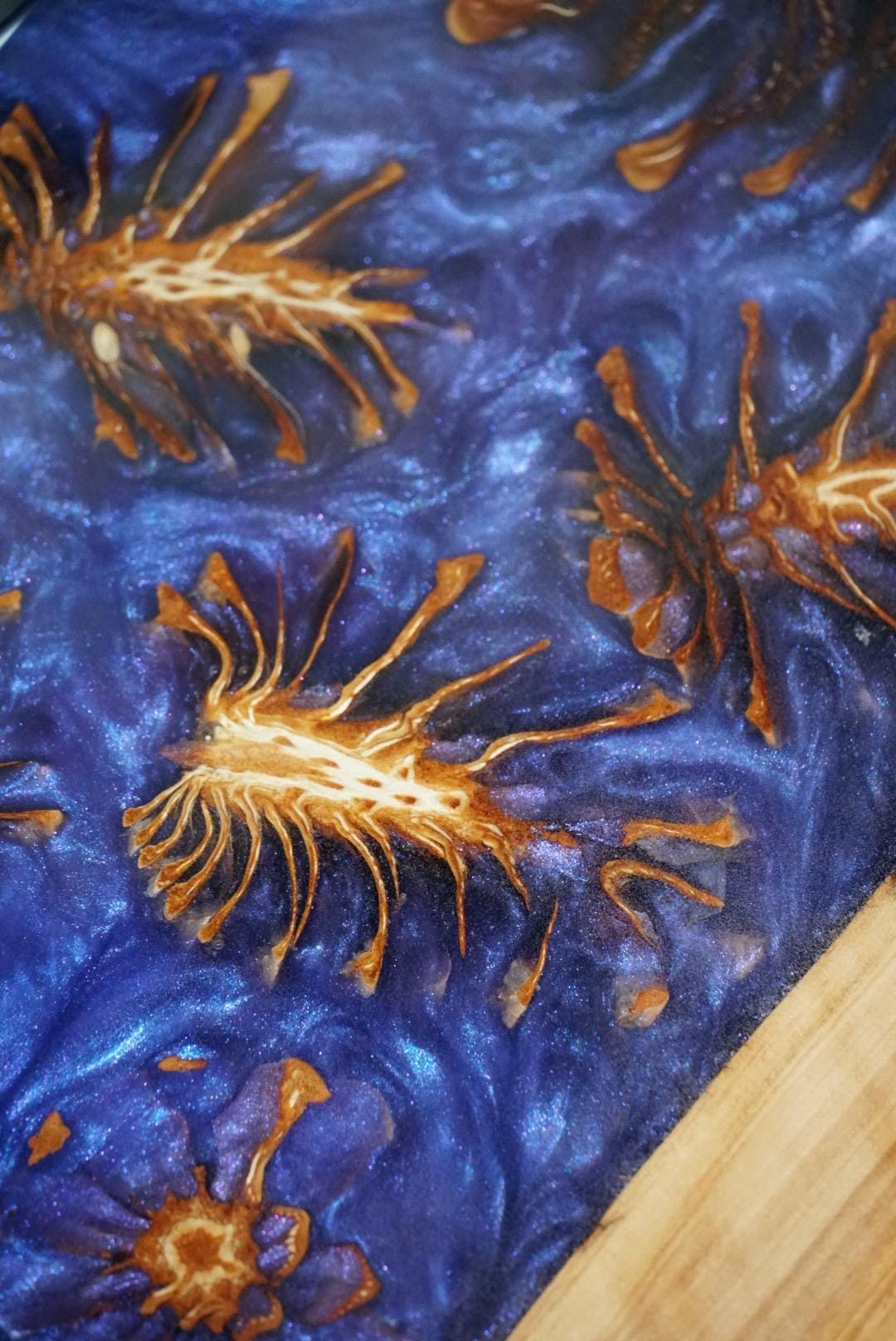 Purple Pinecone | Epoxy Resin Side Table, End Table, C-Table