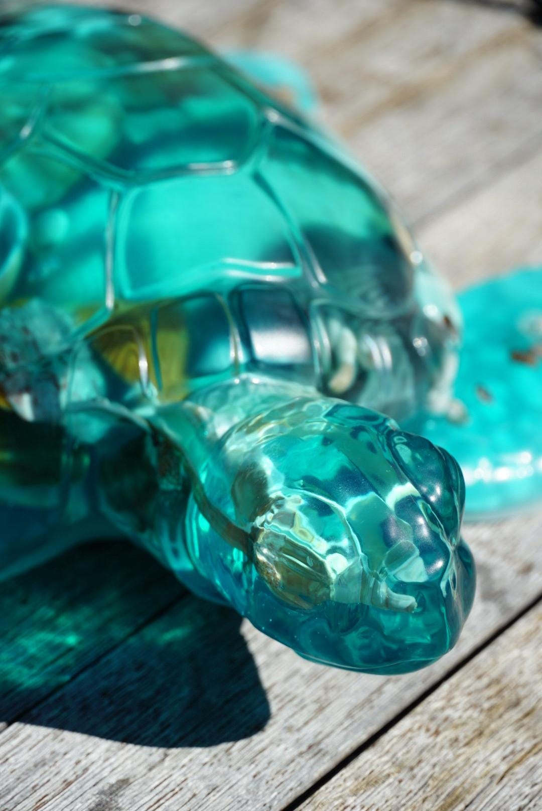 Turquoise Sea Shell Turtle | Ocean Decor | Epoxy Resin