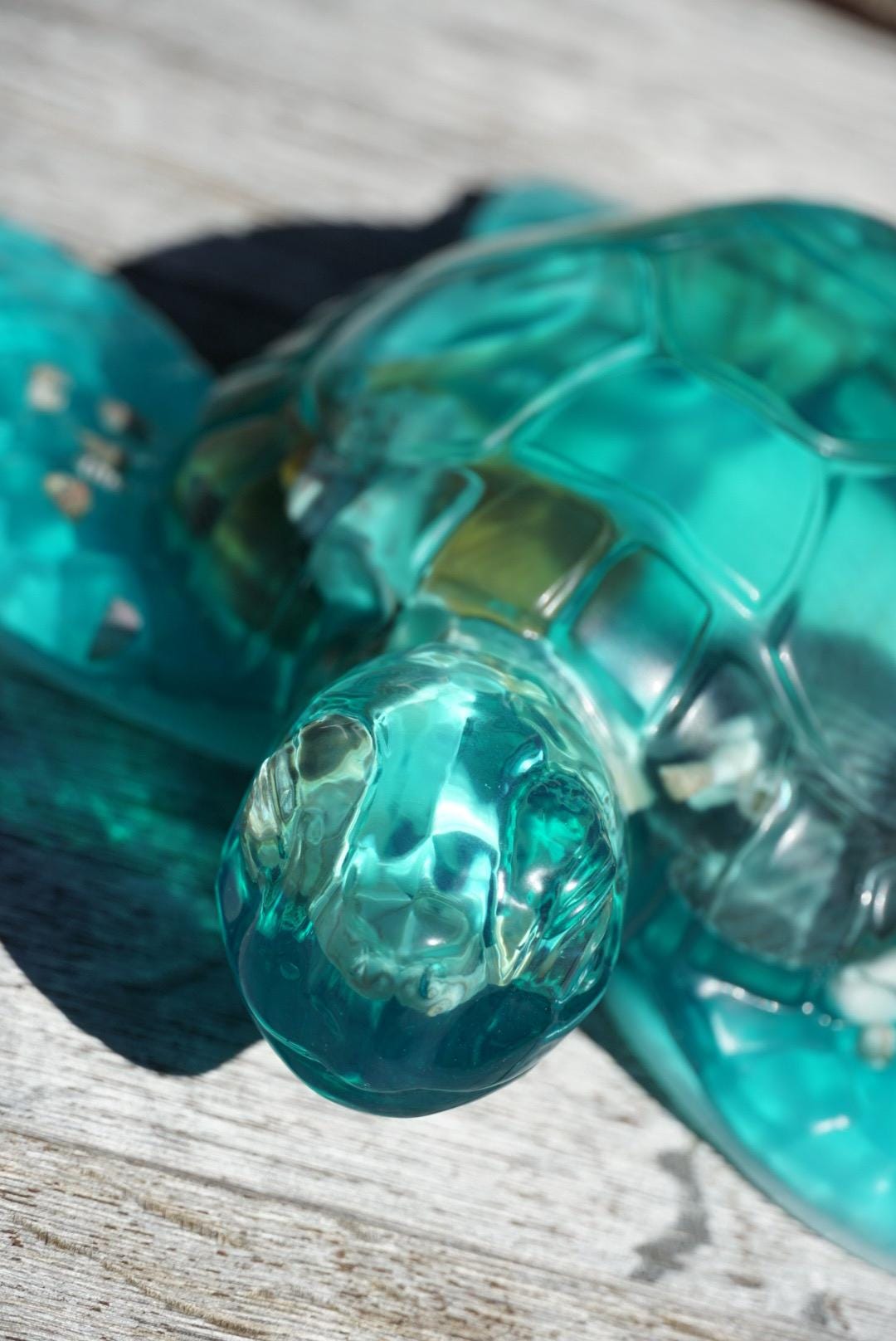 Turquoise Sea Shell Turtle | Ocean Decor | Epoxy Resin
