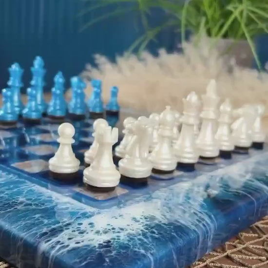 Ocean Waves Sea Scape Chess Set
