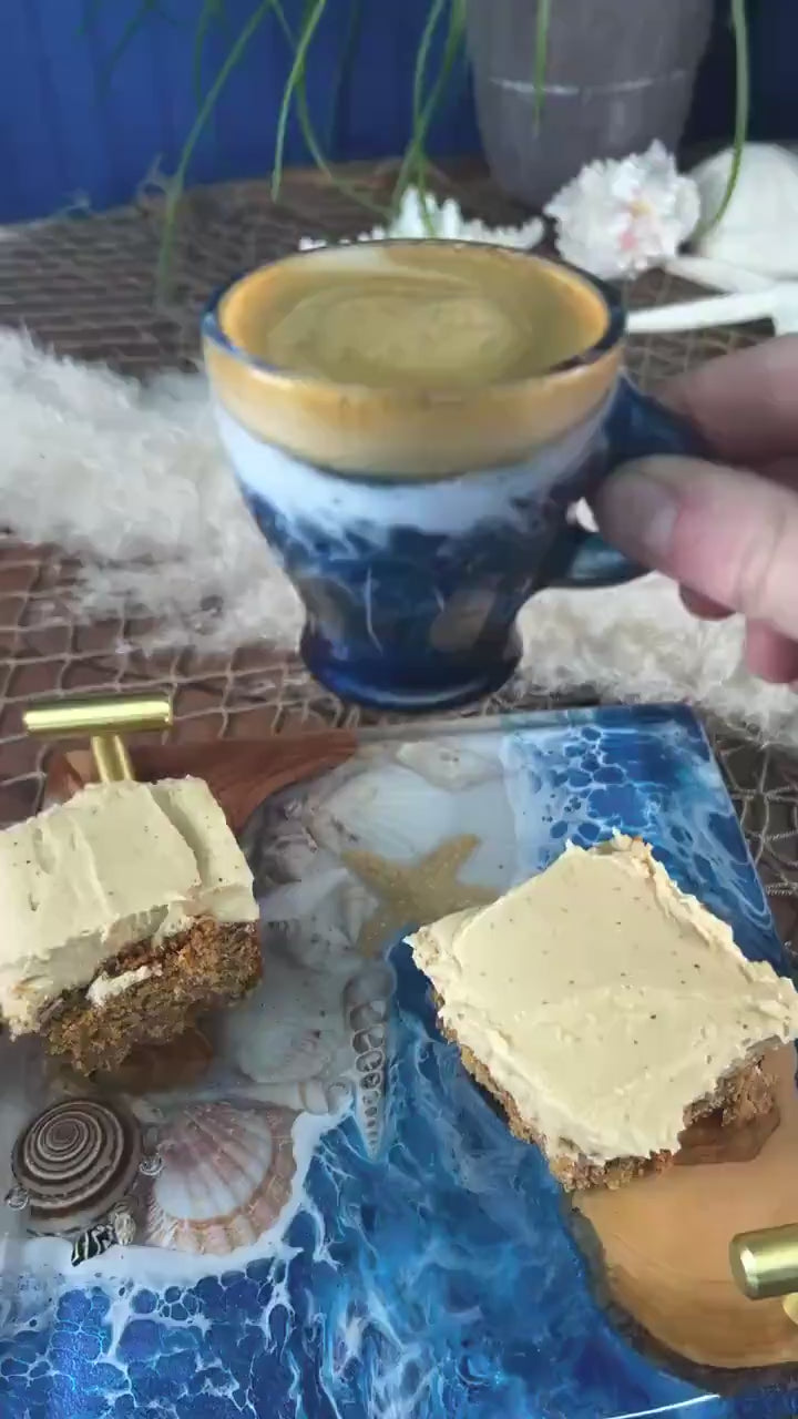 Ocean Waves Espresso Coffee Cups| Coastal Decor