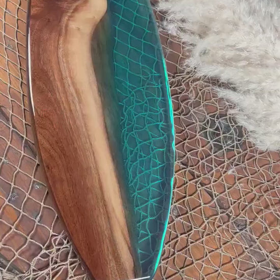 Walnut Surfboard, Serving Tray, Charcuterie Board, Wall Art