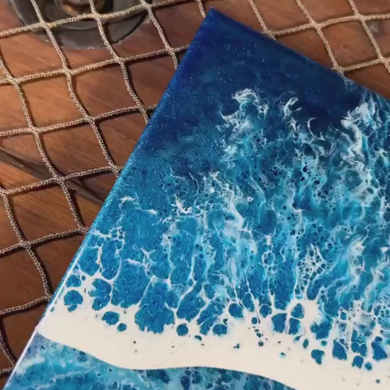 Ocean Waves and Sea Shell Tropical Wall Art