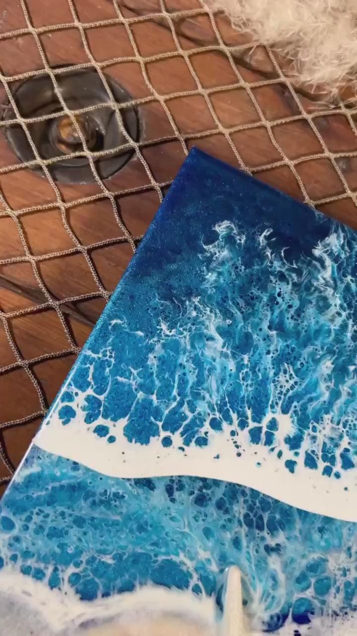 Ocean Waves and Sea Shell Tropical Wall Art