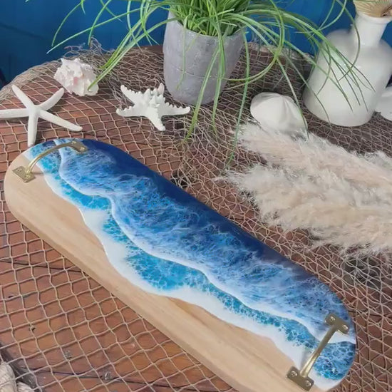 Ocean Waves Charcuterie Board | Serving Tray