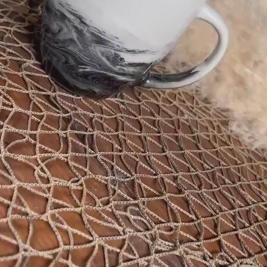 Black and Silver Ocean Waves Coffee Cup | Coastal Decor