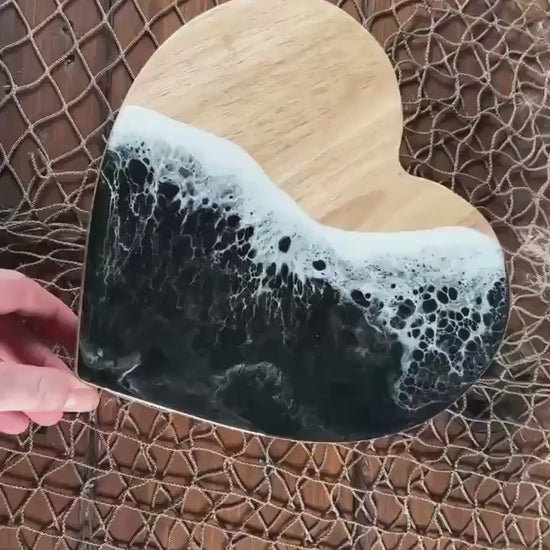 Ocean Waves Heart Charcuterie boards | Serving Trays | Serving Set