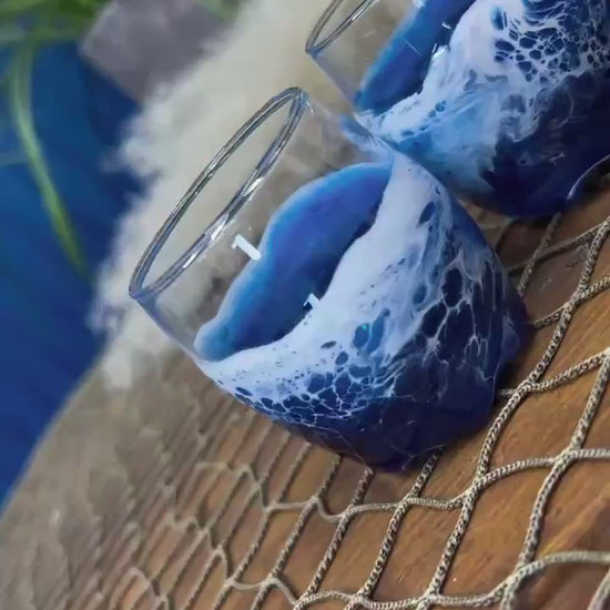 Ocean Waves Shot Glasses| Coastal Decor