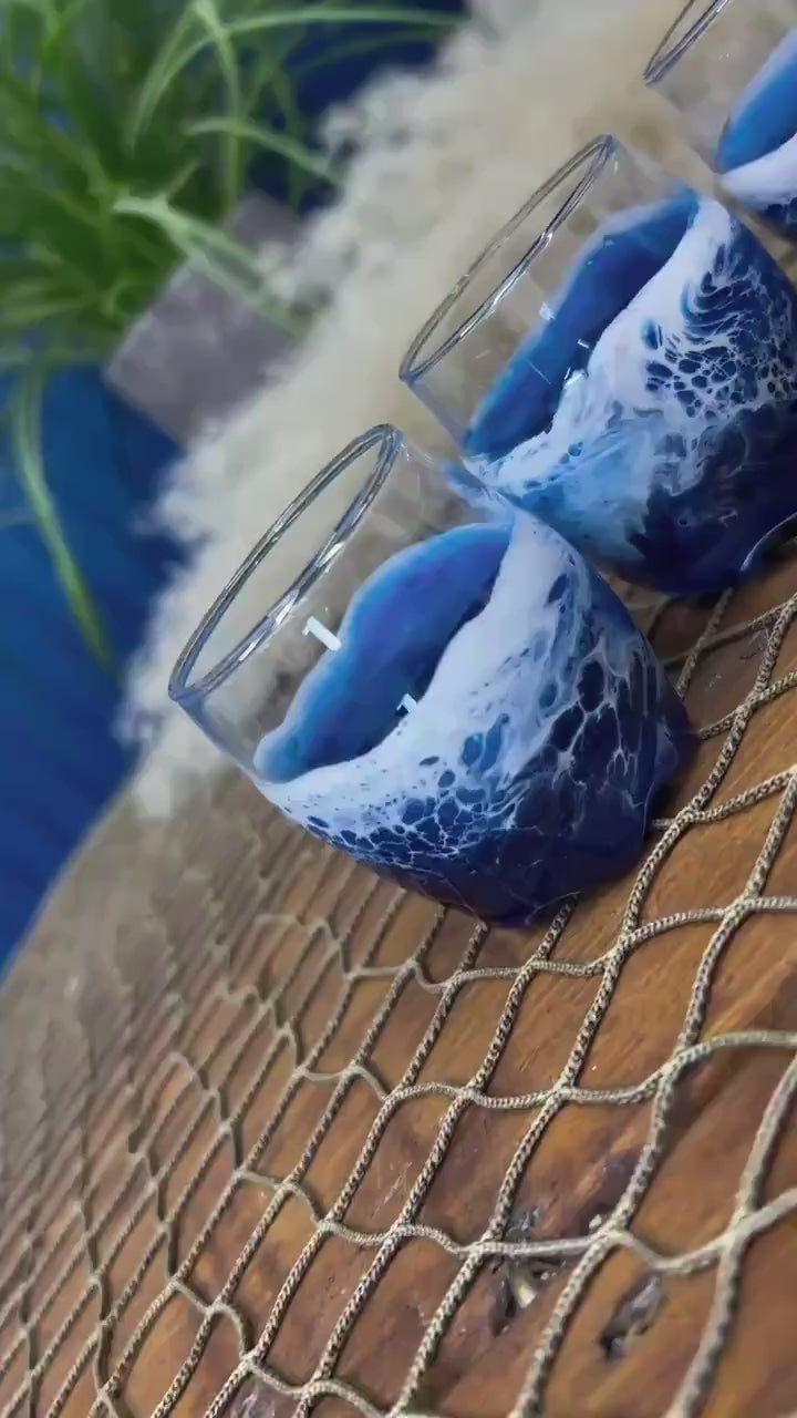 Ocean Waves Shot Glasses| Coastal Decor