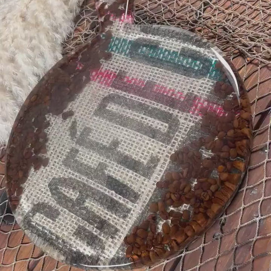 Coffee Bean  Resin Charcuterie Board, Cheese Board, Serving Board