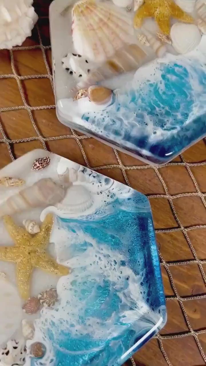 Ocean Waves Sea Scape Coasters
