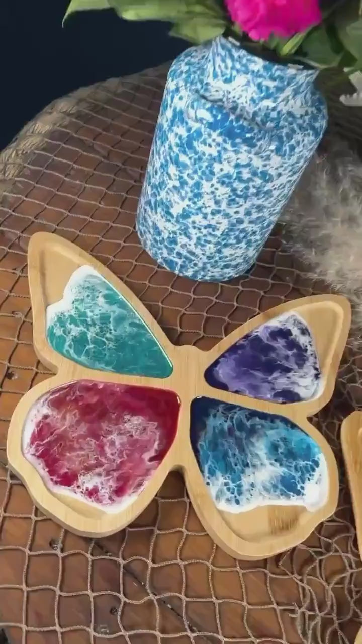 Butterfly Charcuterie Board | Centerpiece | Butterfly with Waves