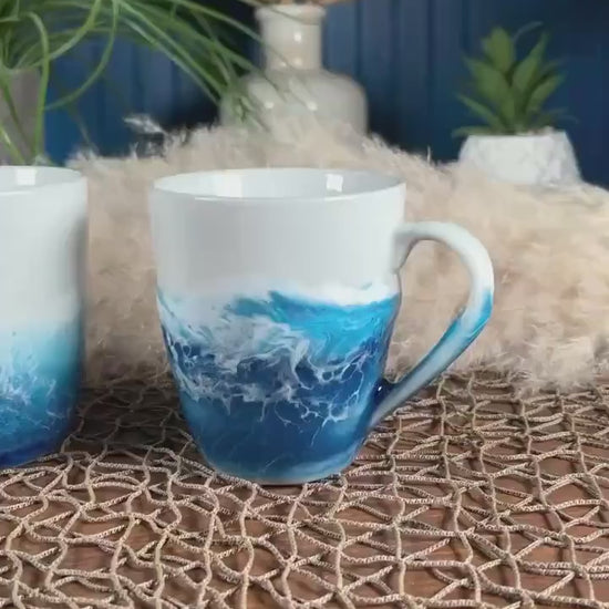 Ocean Waves Coffee Cup | Coastal Decor
