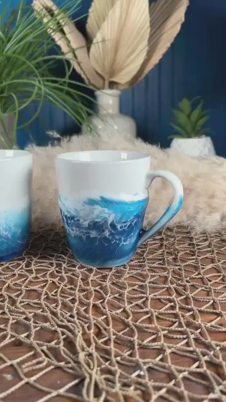 Ocean Waves Coffee Cup | Coastal Decor